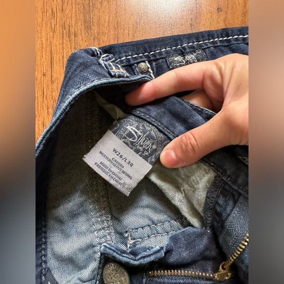 Silver Straight-Leg Jeans - Picture 5 of 6